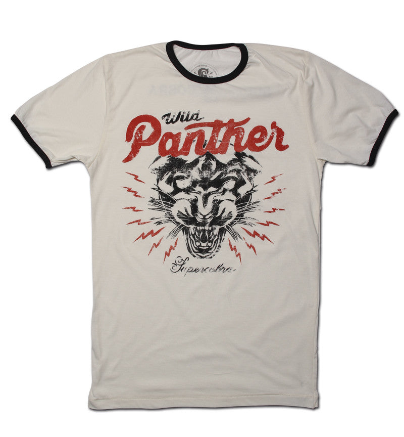 T SHIRT MEN RINGER Wild Panther – LAMARCADELDIABLO